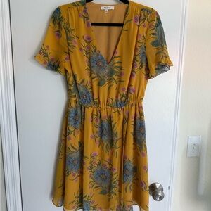 Madewell Floral Yellow Dress